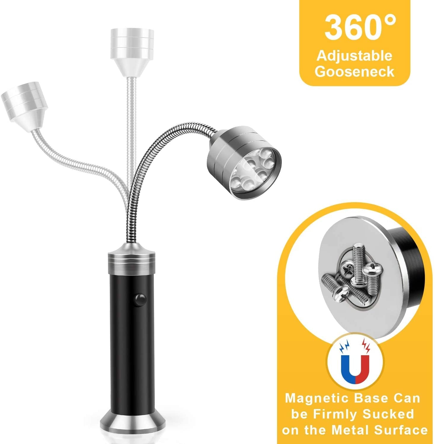 Barbecue Grill Light Magnetic Base Super-Bright LED BBQ Lights-360 Degree Flexible Gooseneck. Gifts for Men Dad Boyfriend. Traeger Pit Boss Smoker Grill Accessories. Batteries Included-Pack of 2 - Image 5