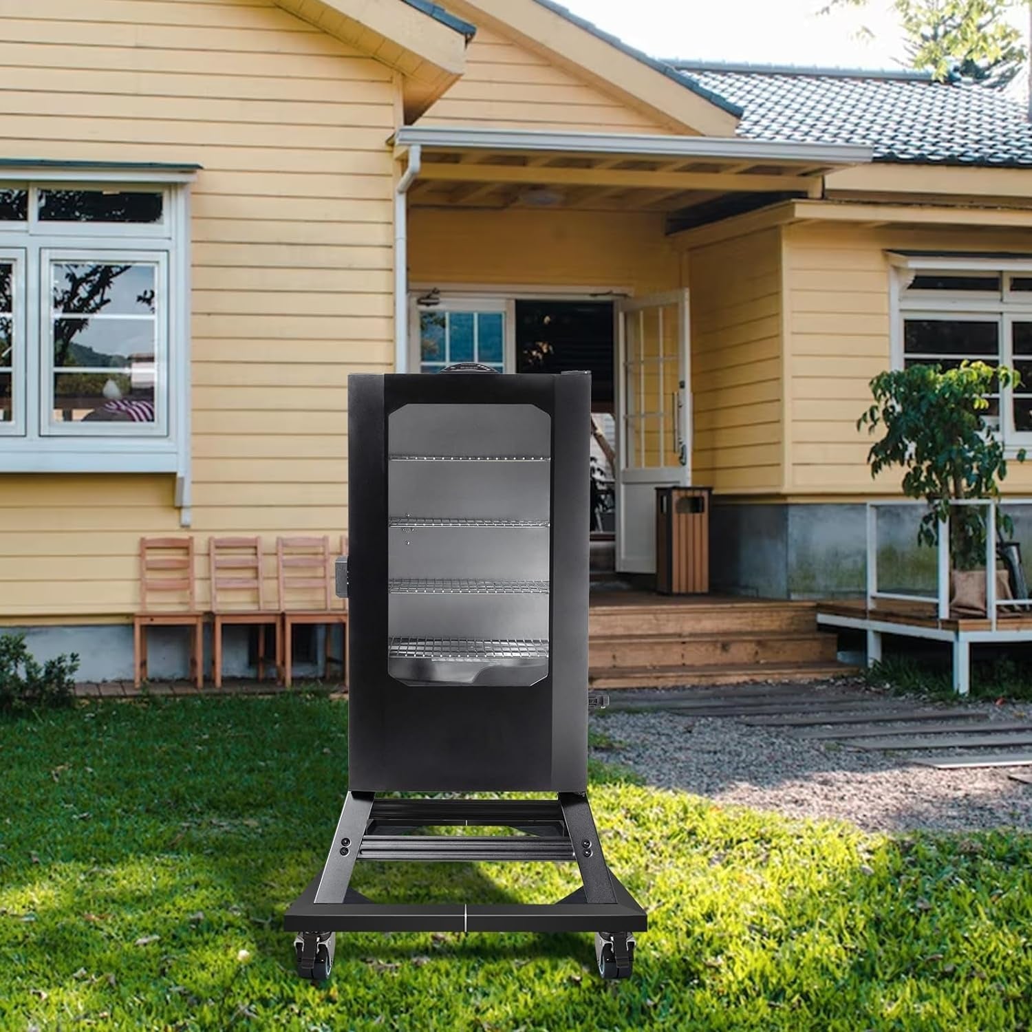 Heavy Duty All Steel Smoker Stand .Electric Smoker&Vertical Electric Smoker&Digital Electric Smoker Universal Mobile Stand Base - Image 8