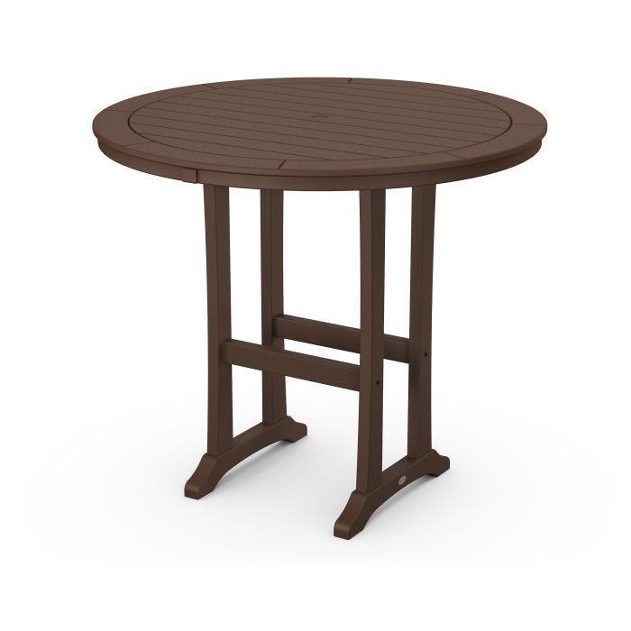 Polywood: POLYWOOD Nautical Trestle 48 Round Bar Table - Image 15