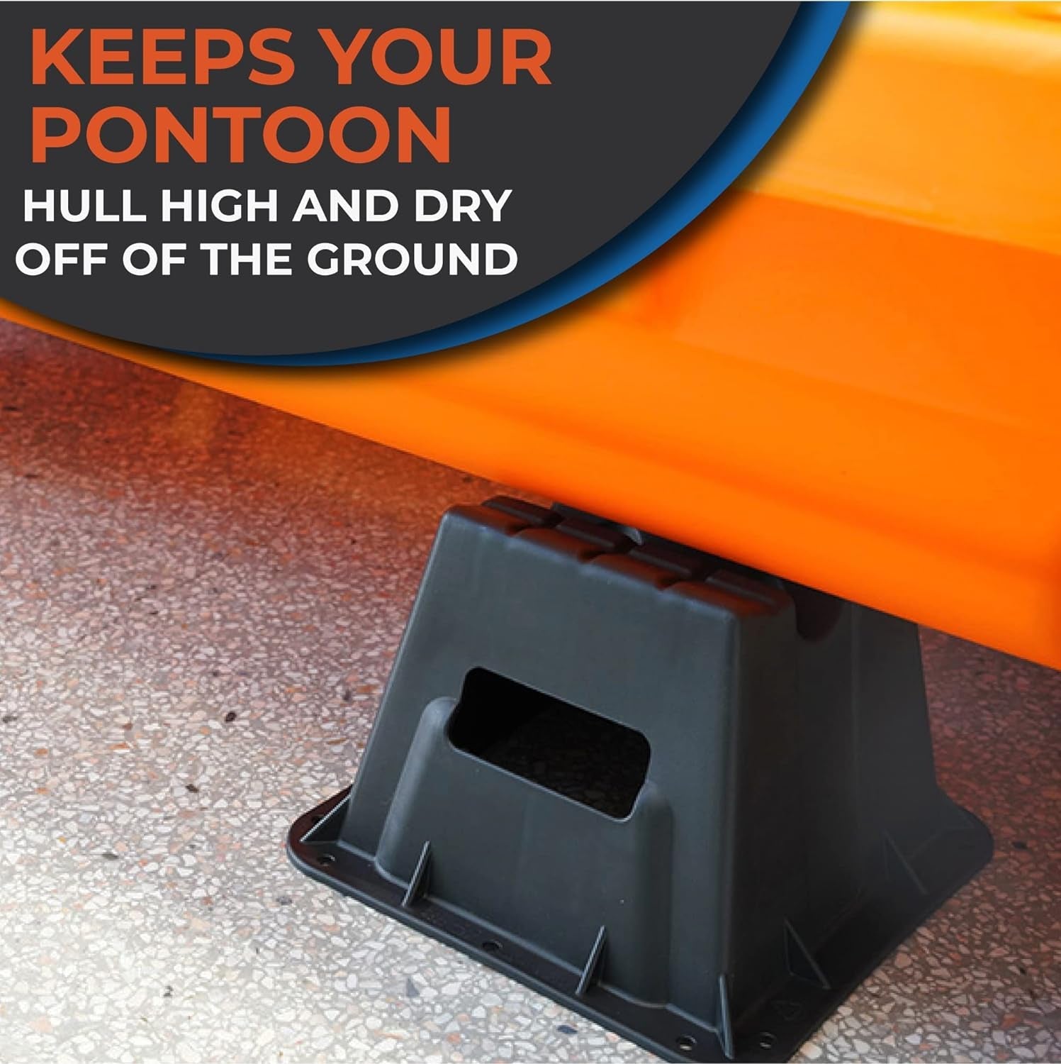 Pontoon Storage Blocks - Heavy Duty. Stackable & Weather Resistant - Perfect for Winterizing. Boat Protection & Maintenance (Set of 4) - Image 4