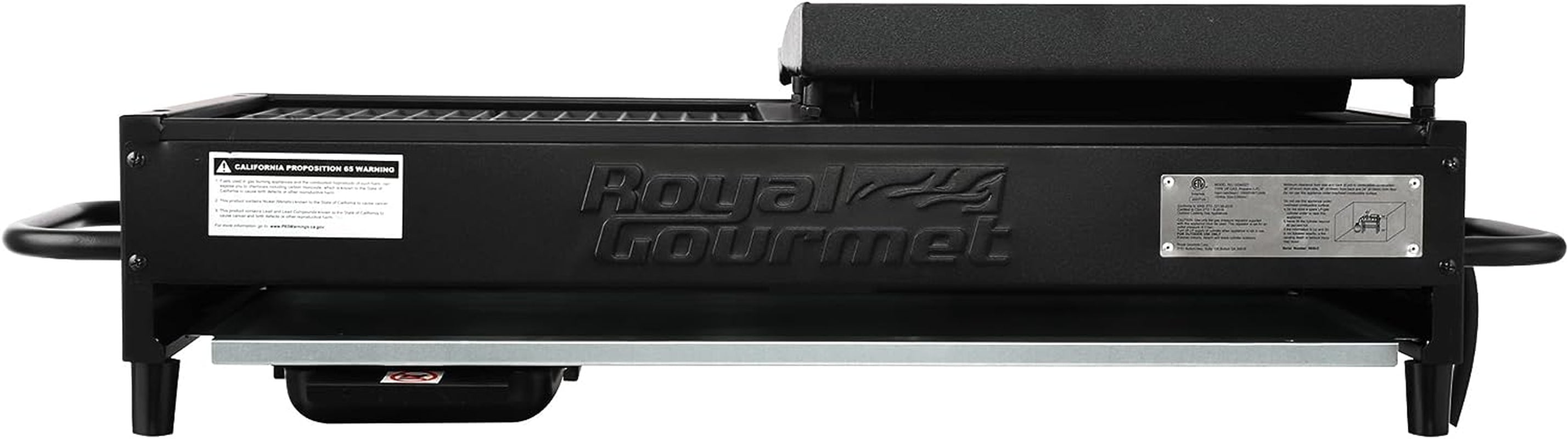 GD4002T Tailgater Tabletop Gas Grill Griddle. 4-Burner Portable Propane Grill Griddle Combo. for Backyard or Outdoor BBQ Cooking. 40.000 BTU. Black - Image 4