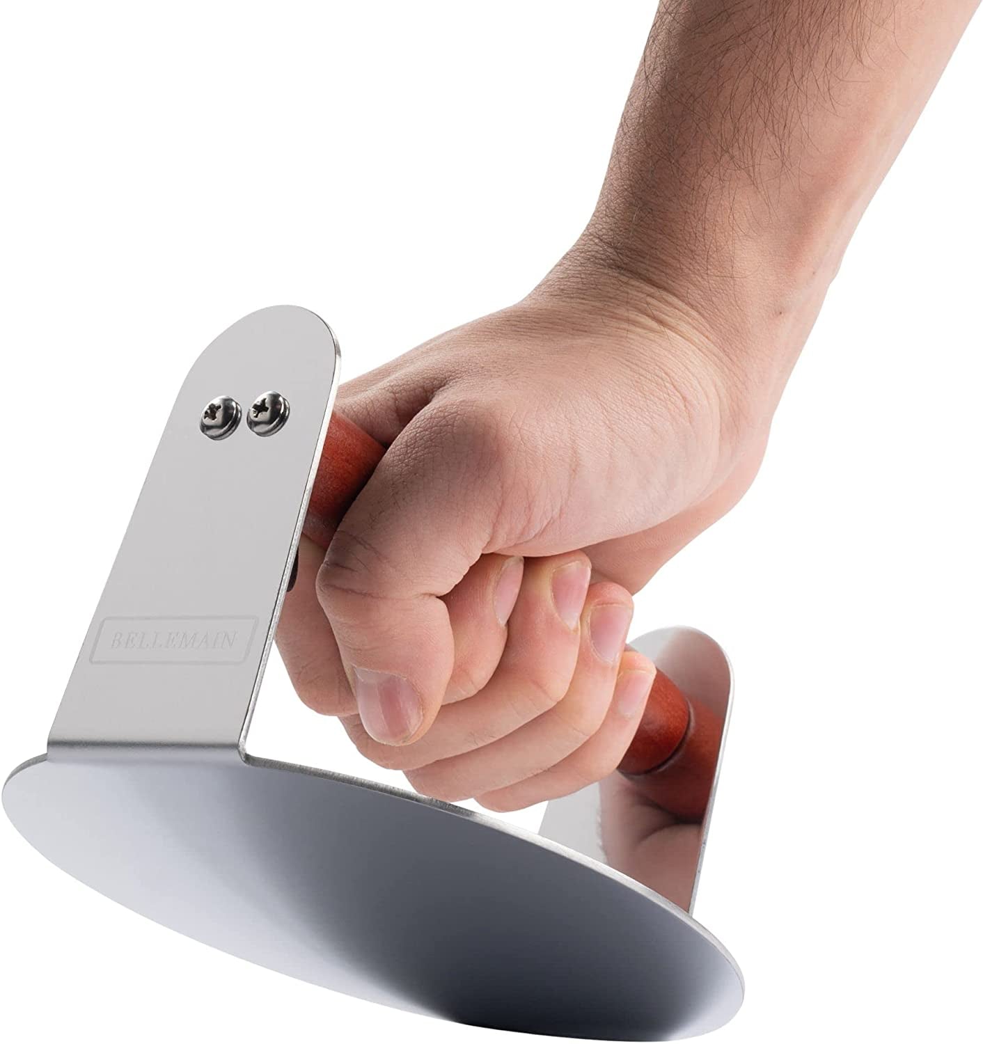 Bellemain Burger Smasher for Griddle | Stainless Steel 6 round Smash Burger Press | Hamburger Press for Grill. Cooking. Meat Press with Wooden Handle. Grill Accessories Kit - Image 6