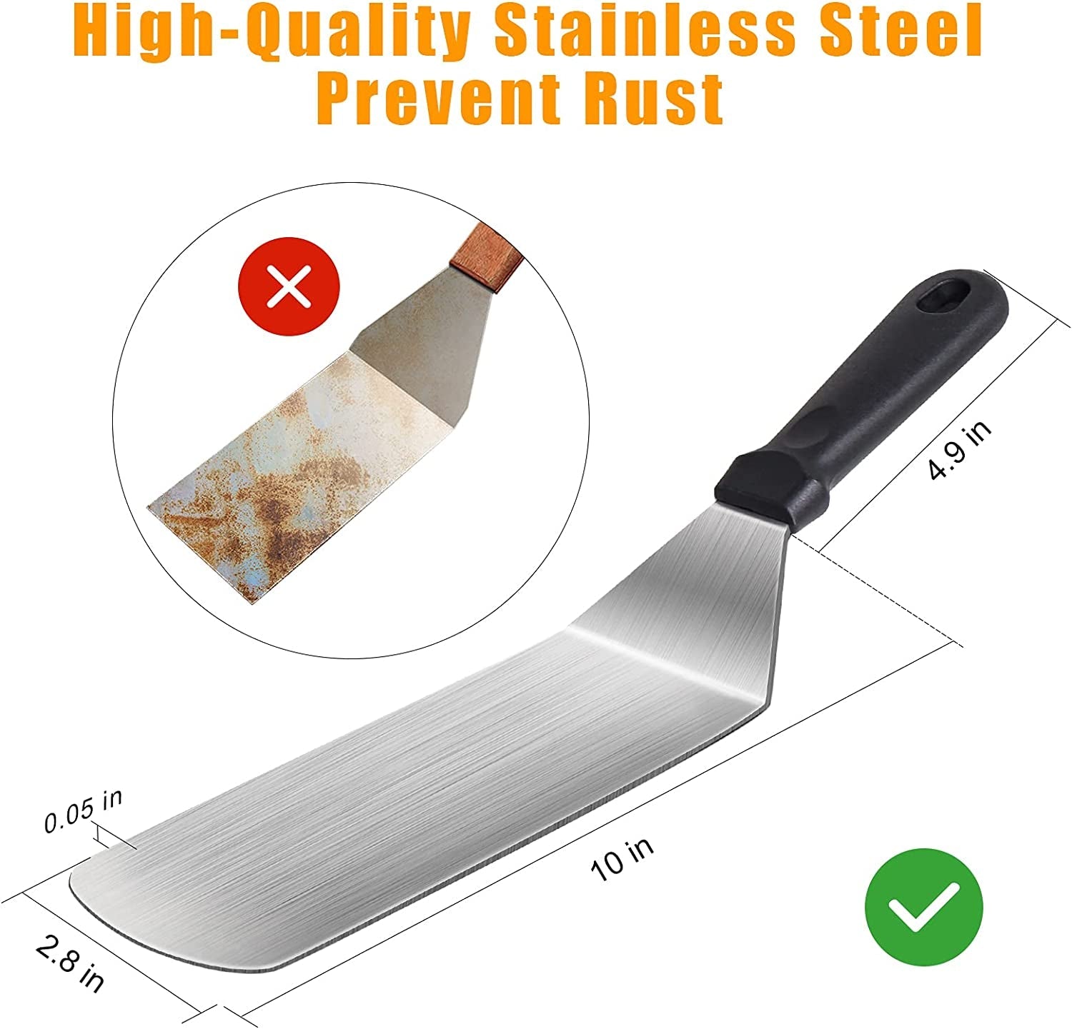 Griddle Accessories.15 Pcs Flat Top Grill Accessories Kit for Blackstone and Camp.Stainless Steel BBQ Accessories with Spatula. Basting Cover.Tongs.Egg Mold & Carry Bag for Outdoor BBQ Teppanyaki - Image 3