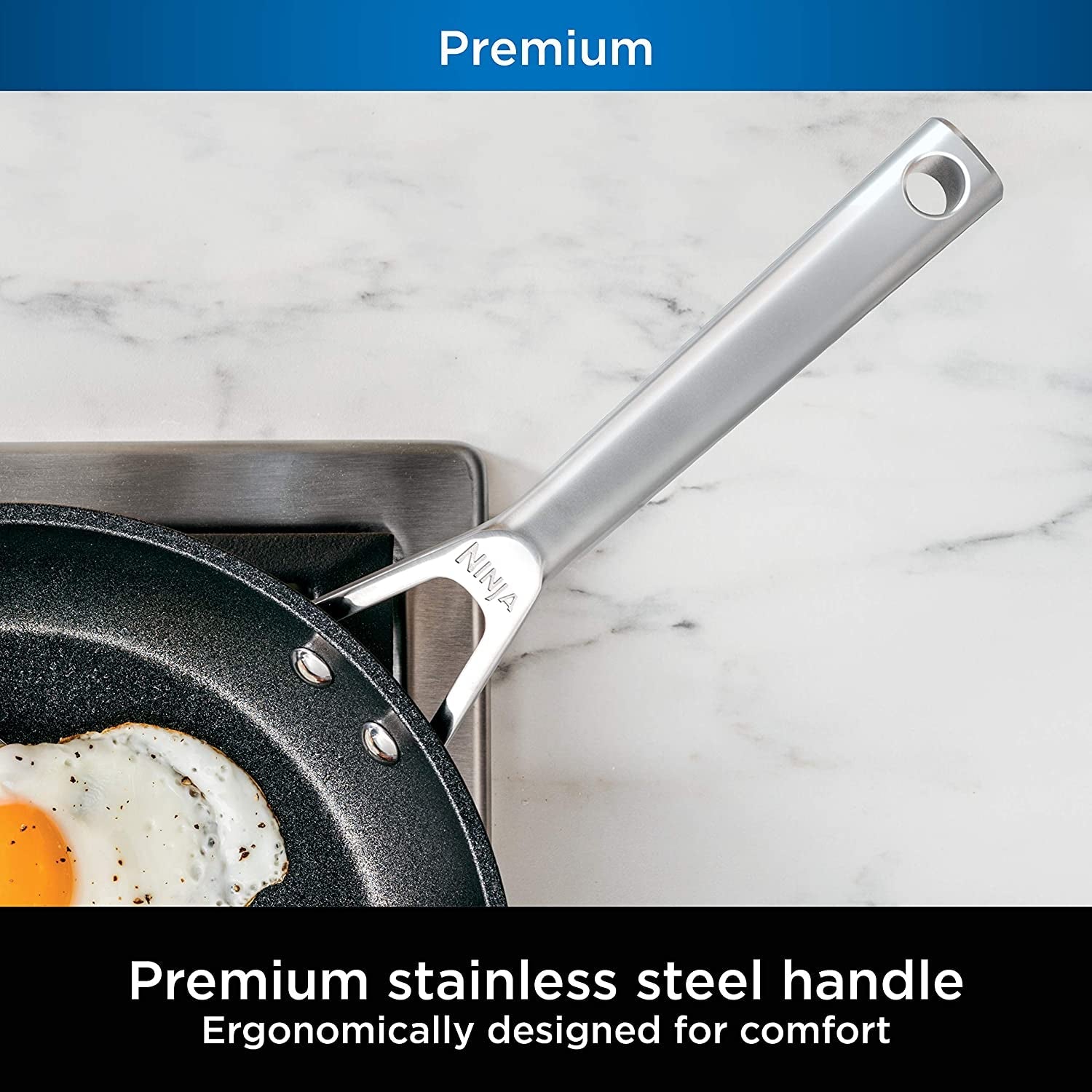 C30528 Foodi Neverstick Premium 11-Inch Square Grill Pan. Hard-Anodized. Nonstick. Durable & Oven Safe to 500°F. Slate Grey - Image 8