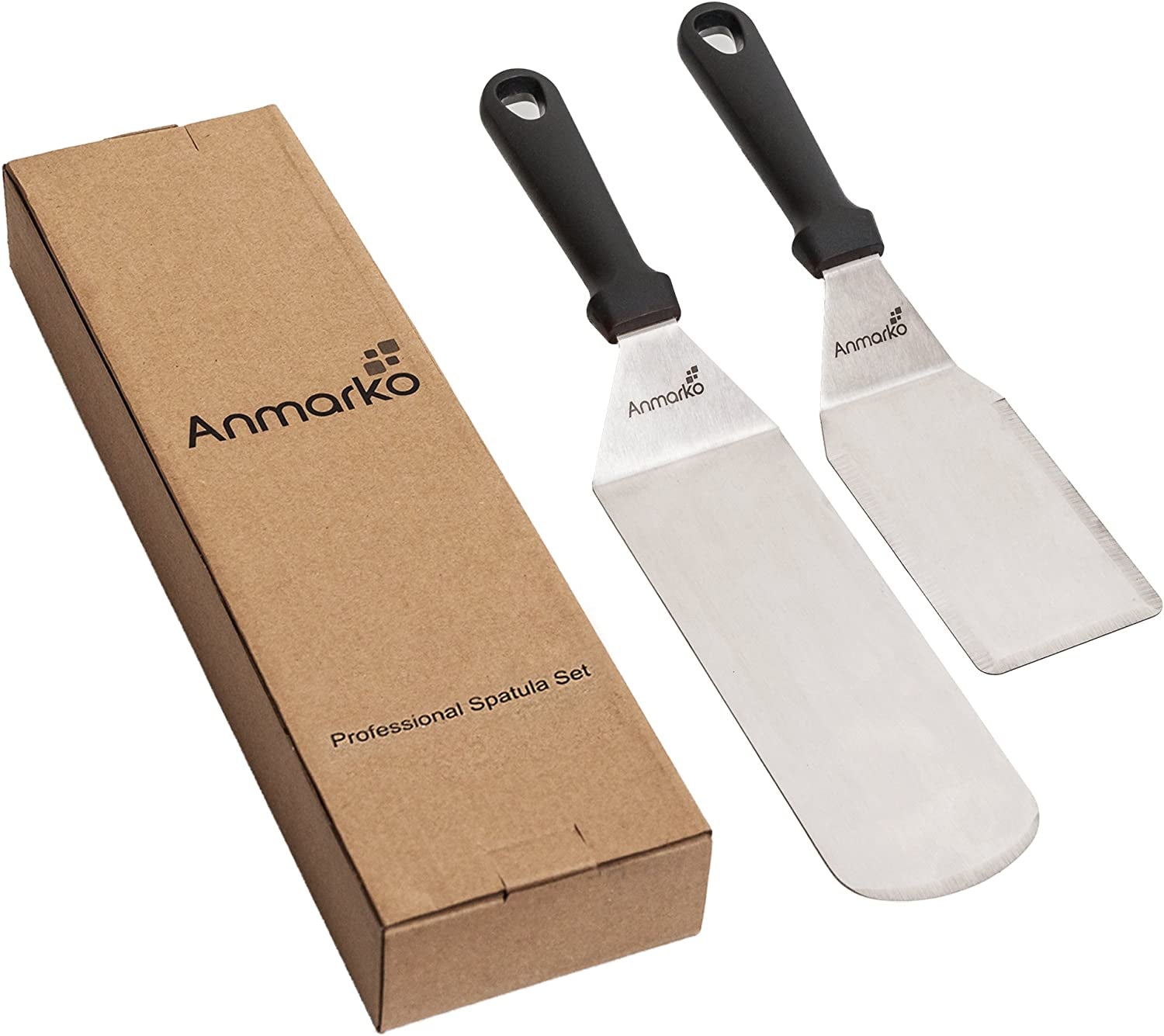 Spatula Turner Stainless Steel - Metal Spatula Set - Hibachi Spatula Great as BBQ Grill Accessories for Grill and Flat Top Griddle - Image 7