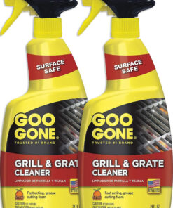 Goo Gone Grill and Grate Cleaner Spray (2 Pack) Cleans and Degreases BBQ Cooking Grates and Racks. Pellet and Electric Smokers- 24 Ounce