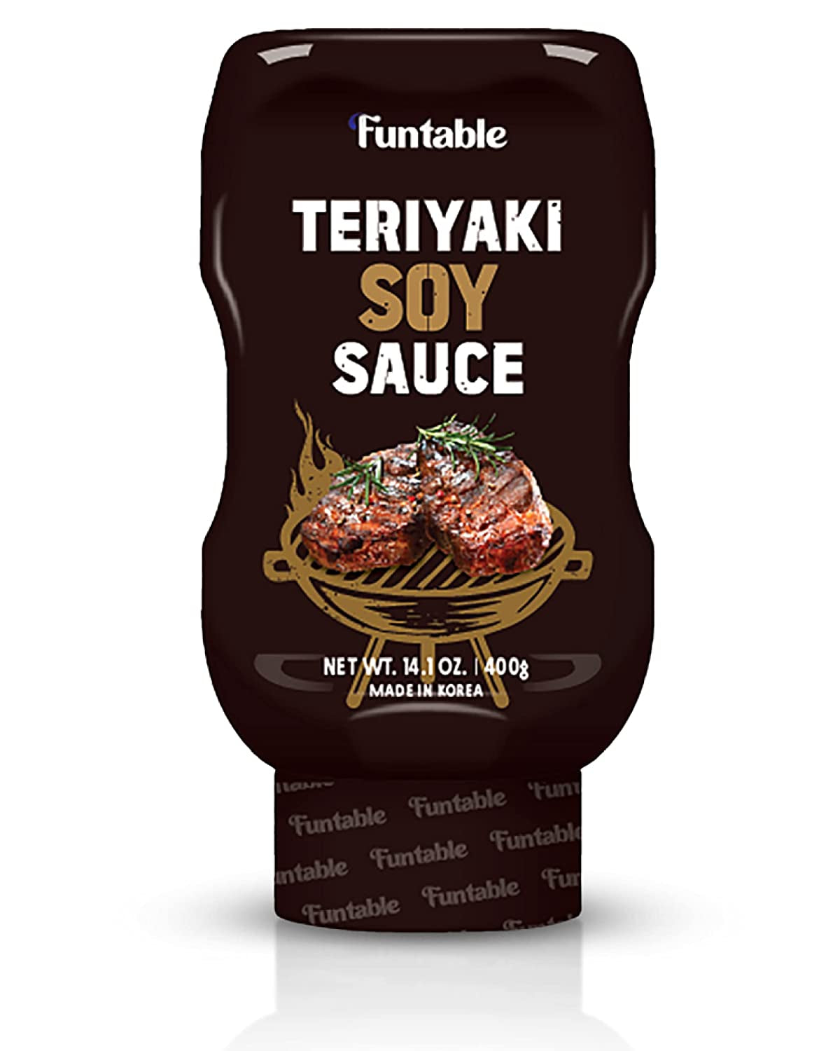 Funtable TERIYAKI SOY SAUCE (Teriyaki. 14.1Oz. Pack of 1) - Korean Authentic Sweet Soy Sauce. Low-Calorie. Ideal for Dipping. Marinating. & Seasoning Korean Bulgogi. Meats. & Grilled Dishes.
