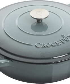 Crock-Pot Crock Pot Artisan Enameled Cast Iron Braiser W/Lid. 5 Quart. Slate Gray