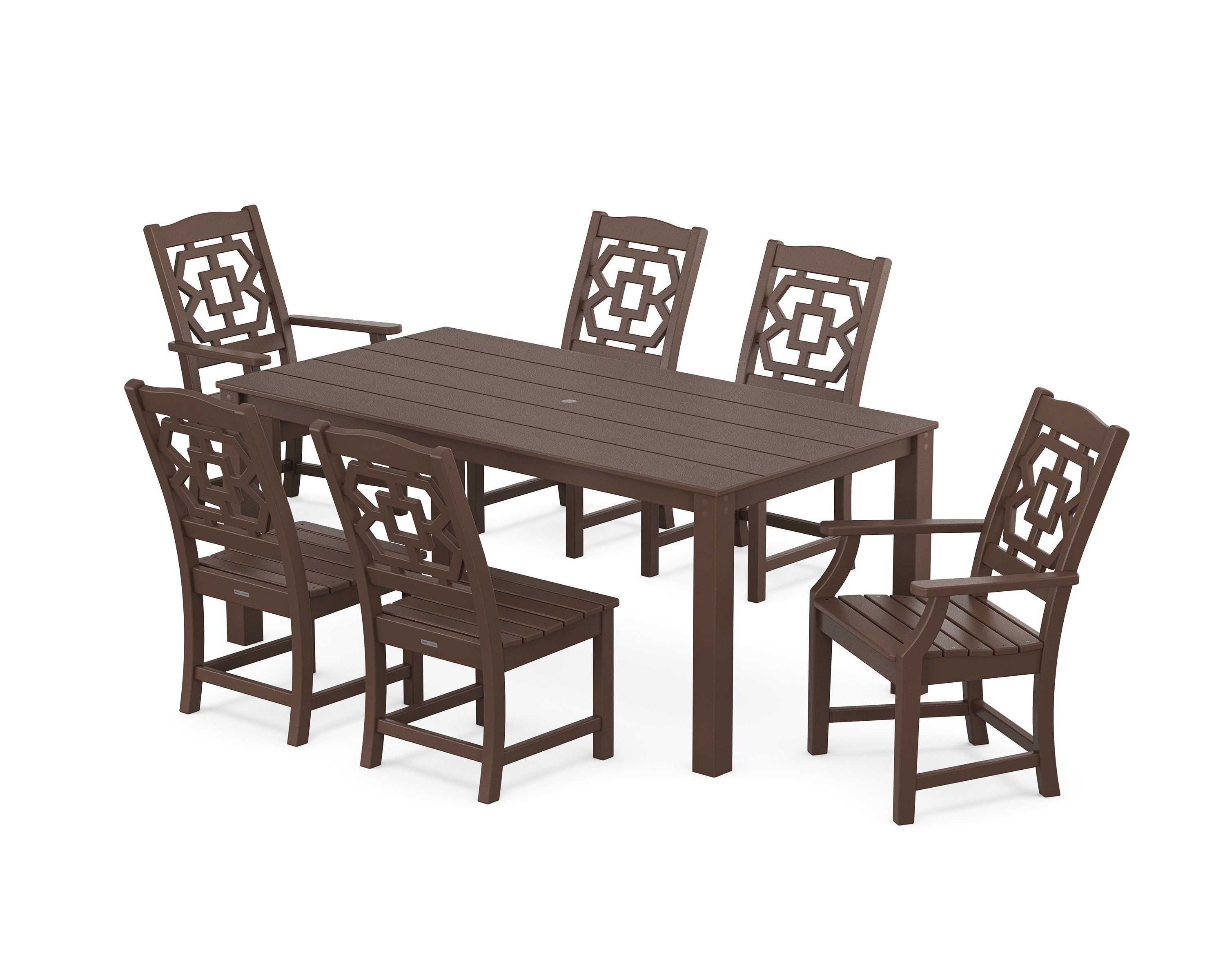 Polywood: Chinoiserie 7-Piece Parsons Dining Set - Image 10