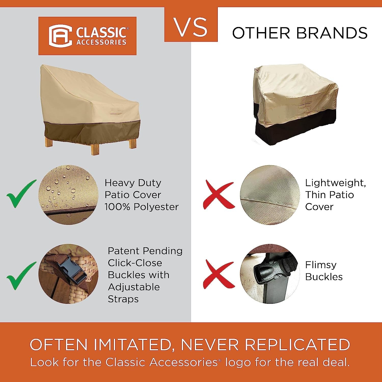 Classic Accessories Veranda Water-Resistant BBQ Grill Cover for 98 Inch Island with Left or Right Grill Head - Image 2