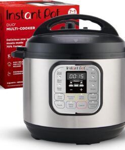 Instant Pot Duo 7-In-1 Mini Electric Pressure Cooker. Slow Rice Cooker. Steamer. Sauté. Yogurt Maker. Warmer & Sterilizer. Includes Free App with over 1900 Recipes. Stainless Steel. 3 Quart