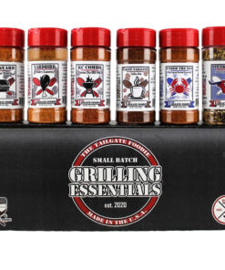 THE TAILGATE FOODIE Rare Pitmaster Gourmet Seasonings | 8 Pc Grill Essentials Gift Set | 6 Secret Competition BBQ Spice Blends for Ribs. Pork. Brisket. Chicken. Fish. Steak **Great Christmas Gift**