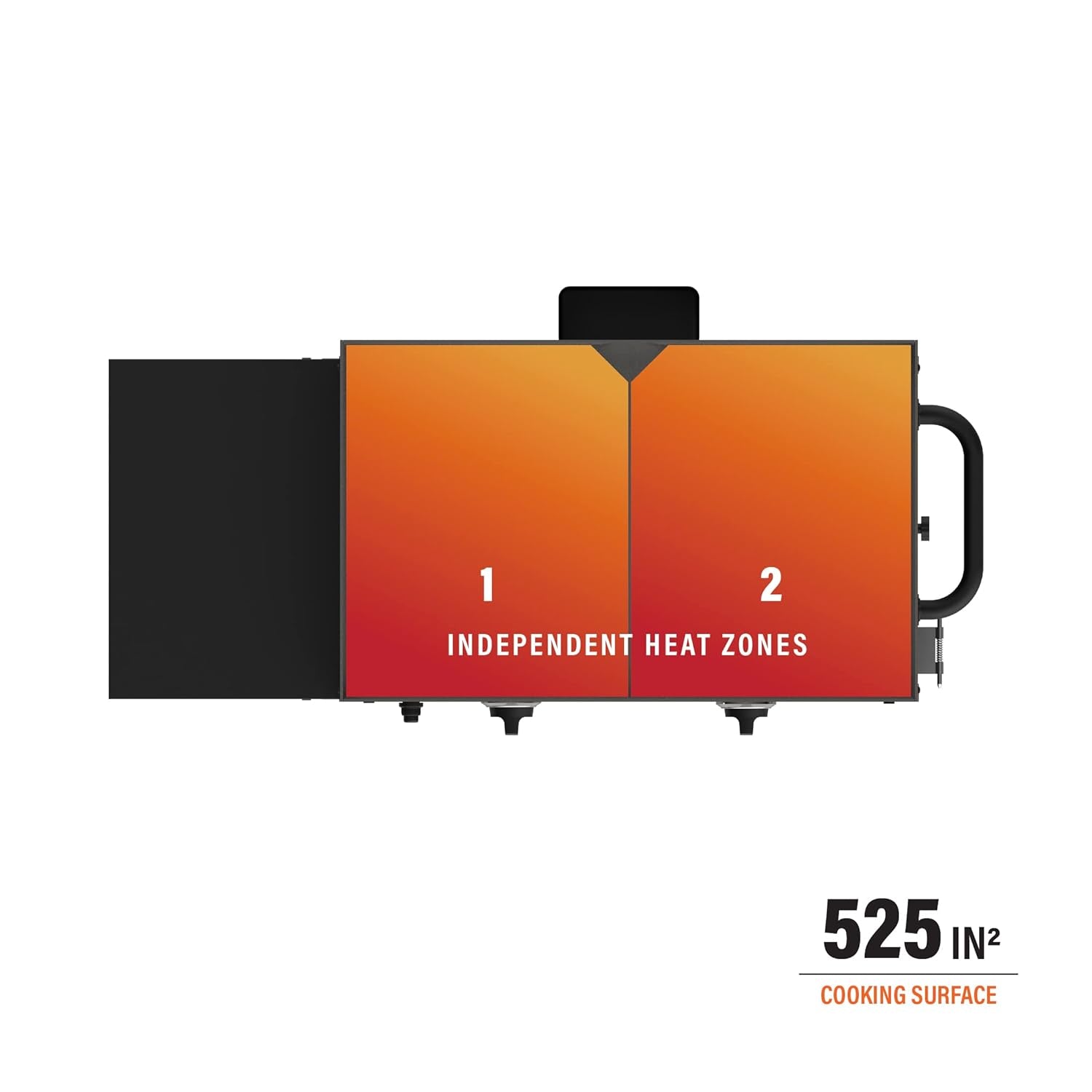 Flat Top Gas Grill Griddle 2 Burner Propane Fuelled Rear Grease Management System. 1517. Outdoor Griddle Station for Camping. 28 Inch - Image 3