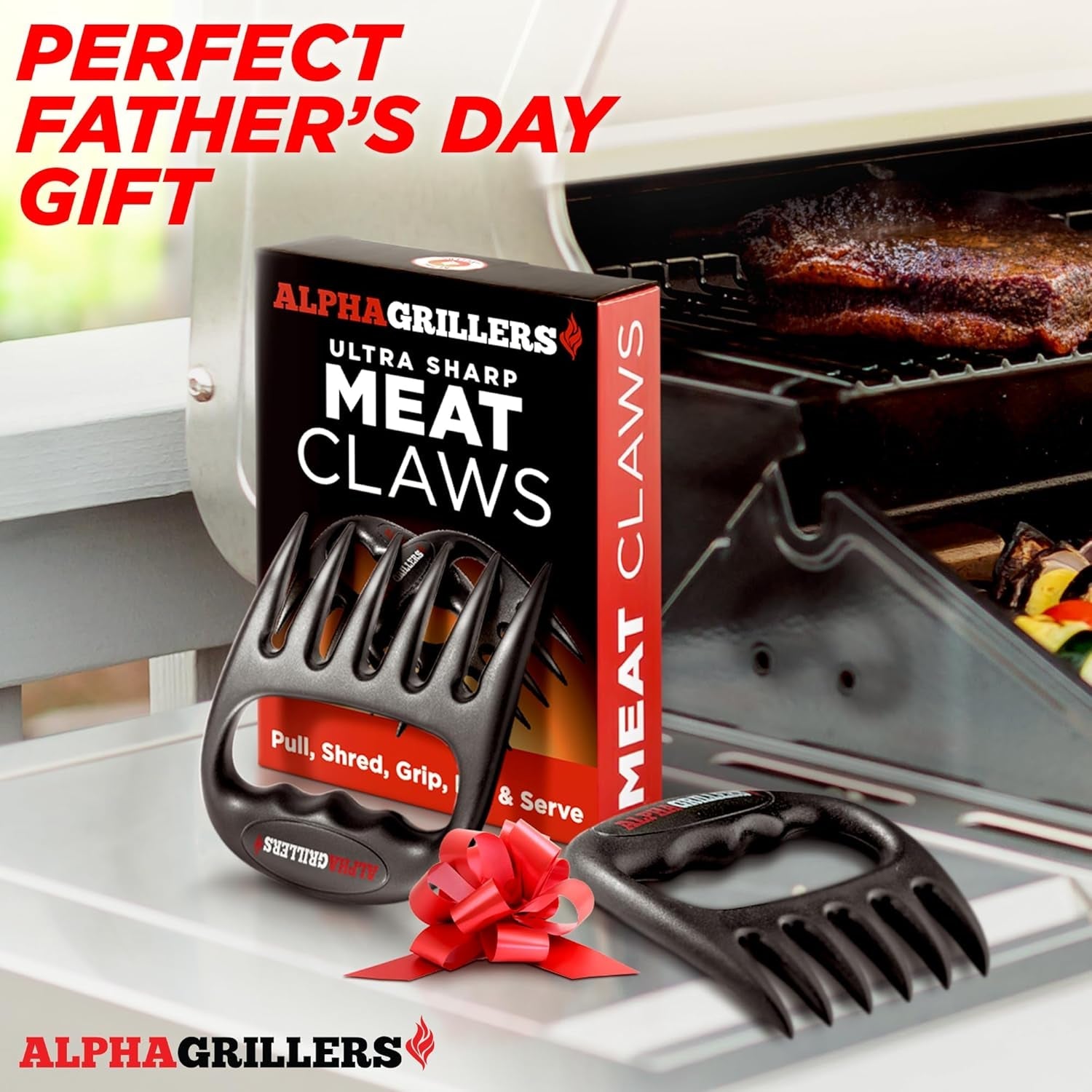Alpha Grillers Meat Shredder Claws - Fathers Day Gifts for Dad - BBQ Grilling Accessories Gift for Men Him Husband Boyfriend Birthday - Barbecue Grill Puller for Shredding Pulled Pork Chicken - Image 6
