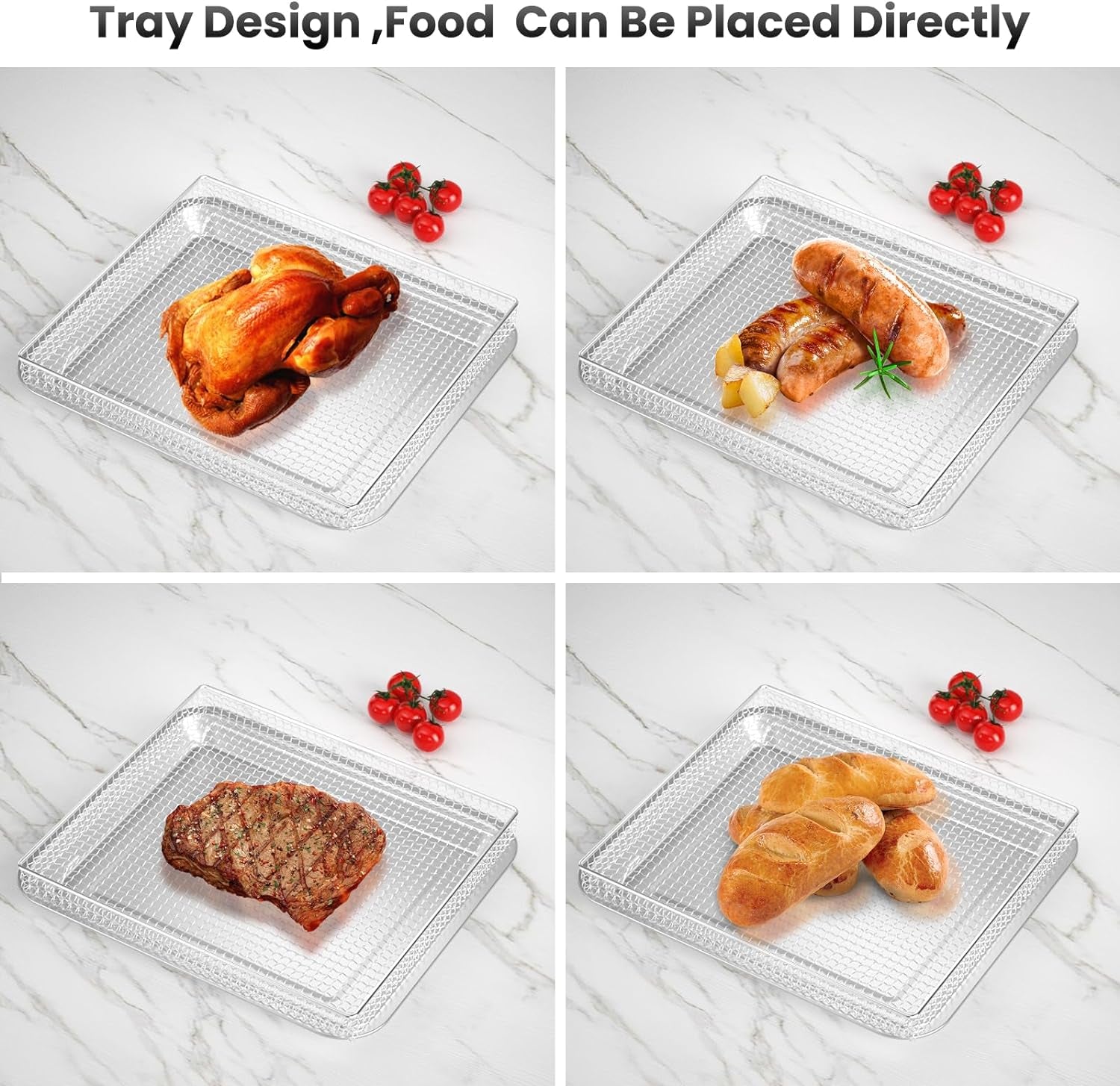 Stainless Steel Air Fryer Basket and Tray.Compatible with Cuisinart Airfryer TOA-060 and TOA-065 - Image 7