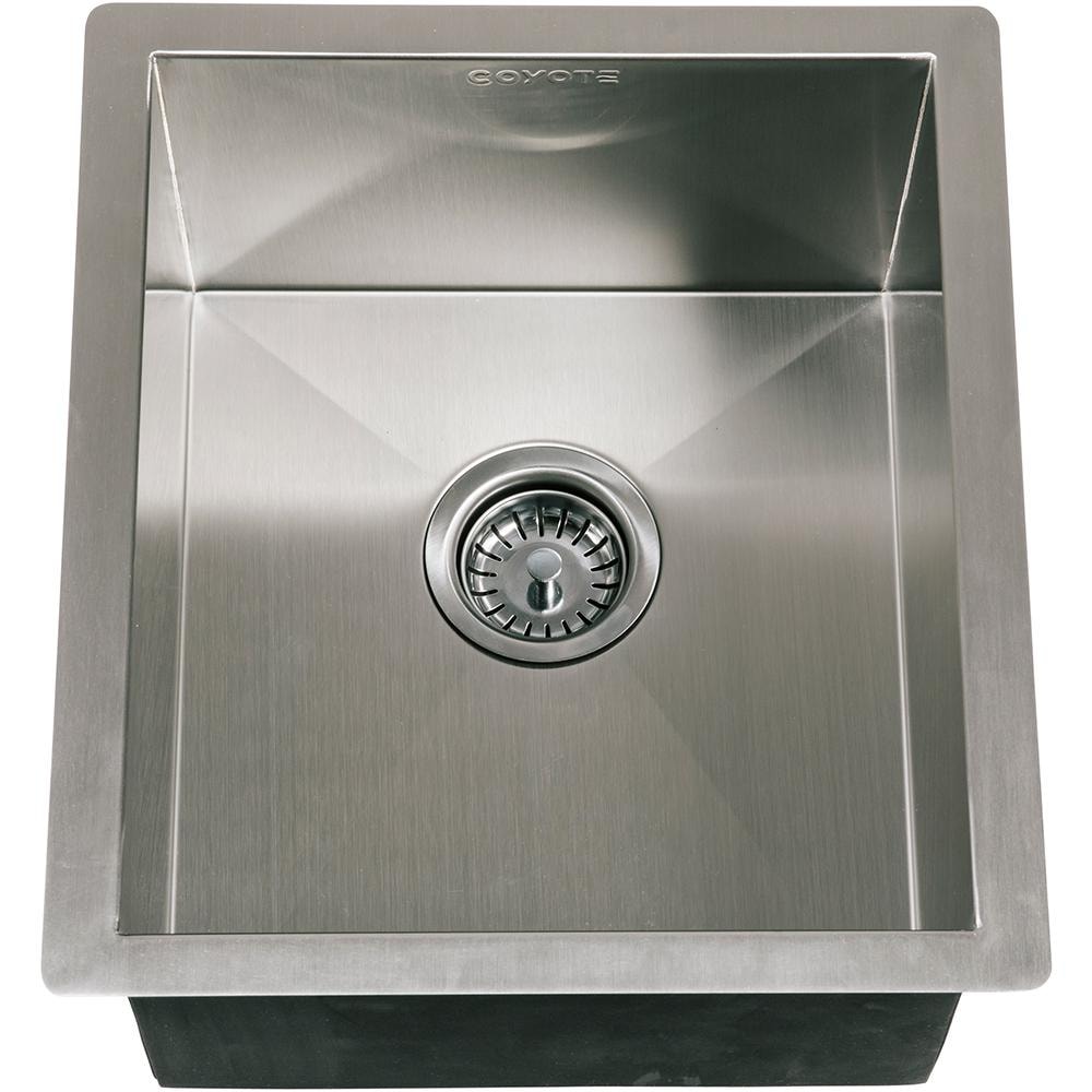Coyote Grills: 16 X 18 Outdoor Rated Drop In Stainless Steel Sink With Drain Plug