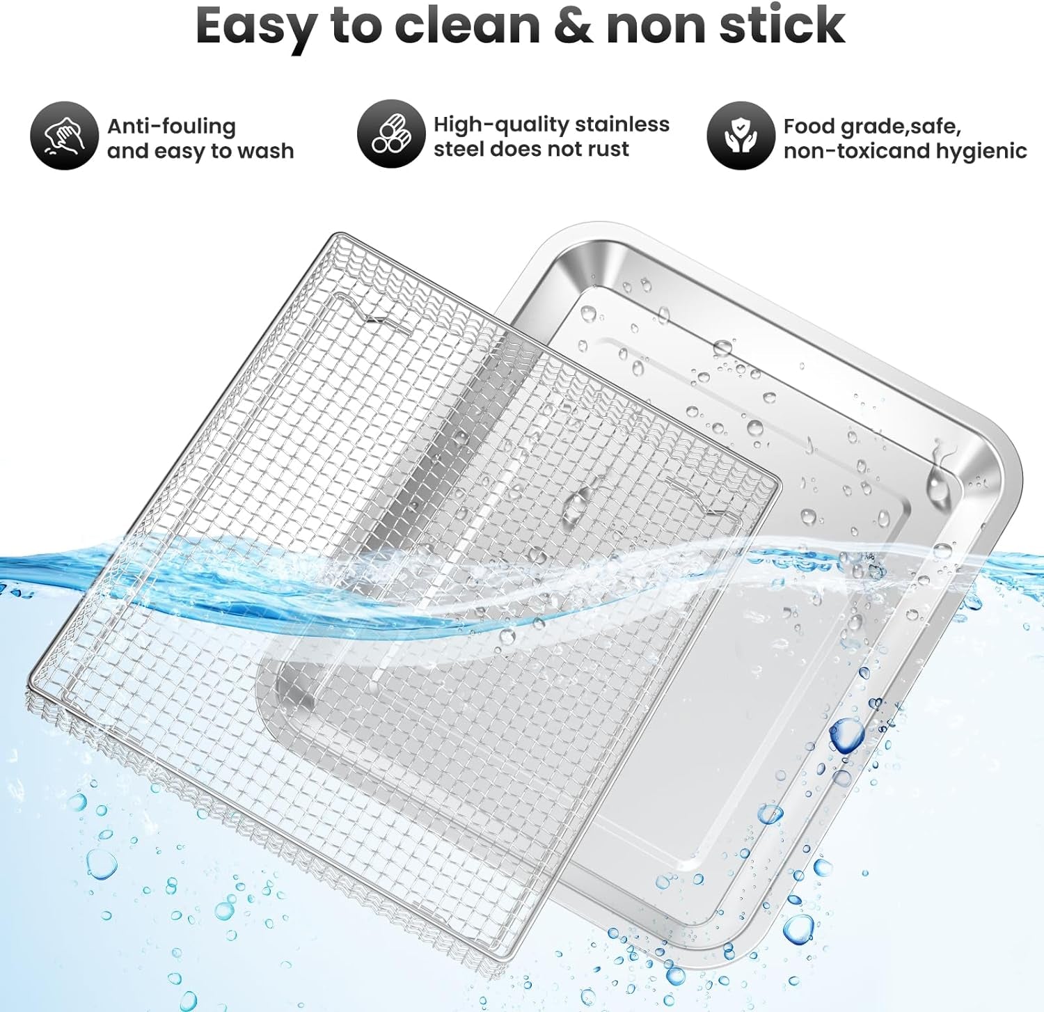 Stainless Steel Air Fryer Basket and Tray.Compatible with Cuisinart Airfryer TOA-060 and TOA-065 - Image 3