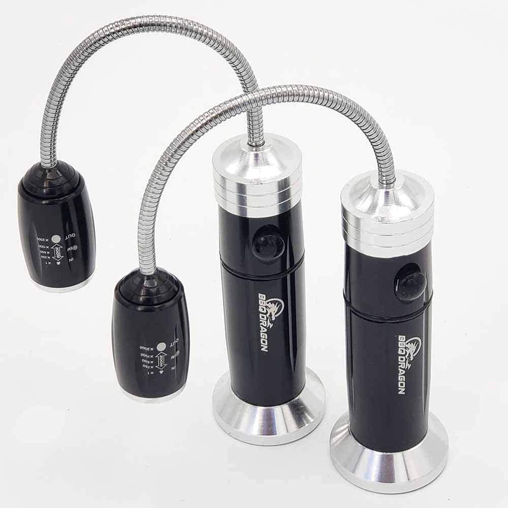 | Magnetic LED Grill Lights – Pack of 2 | Heat Resistant Aluminum | High Powered Magnetic Base | Flexible Gooseneck | Cordless Battery Powered | Camping & Travel Lights | Grill Accessory