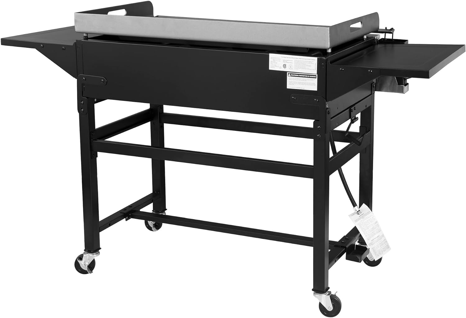 GB4001B 4-Burner Flat Top Gas Grill 52000-BTU Propane Fueled Professional Outdoor Griddle 36Inch Backyard Cooking with Side Table. Black - Image 3