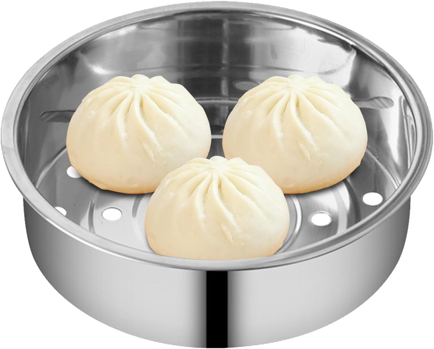 2Pcs Stainless Steel Steamer Basket Set – Round Tray Rack for Rice Cooker. Warmer & Kitchen Cooking (Veggies. Fish. Meat) - Image 5