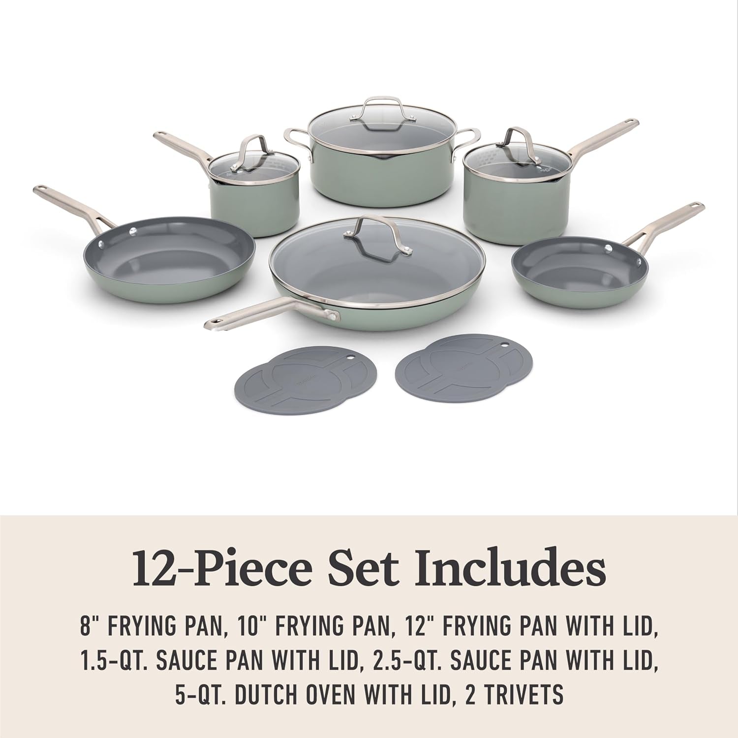 Calphalon® Ceramic Nonstick 12-Pc. Cookware Set - Image 6
