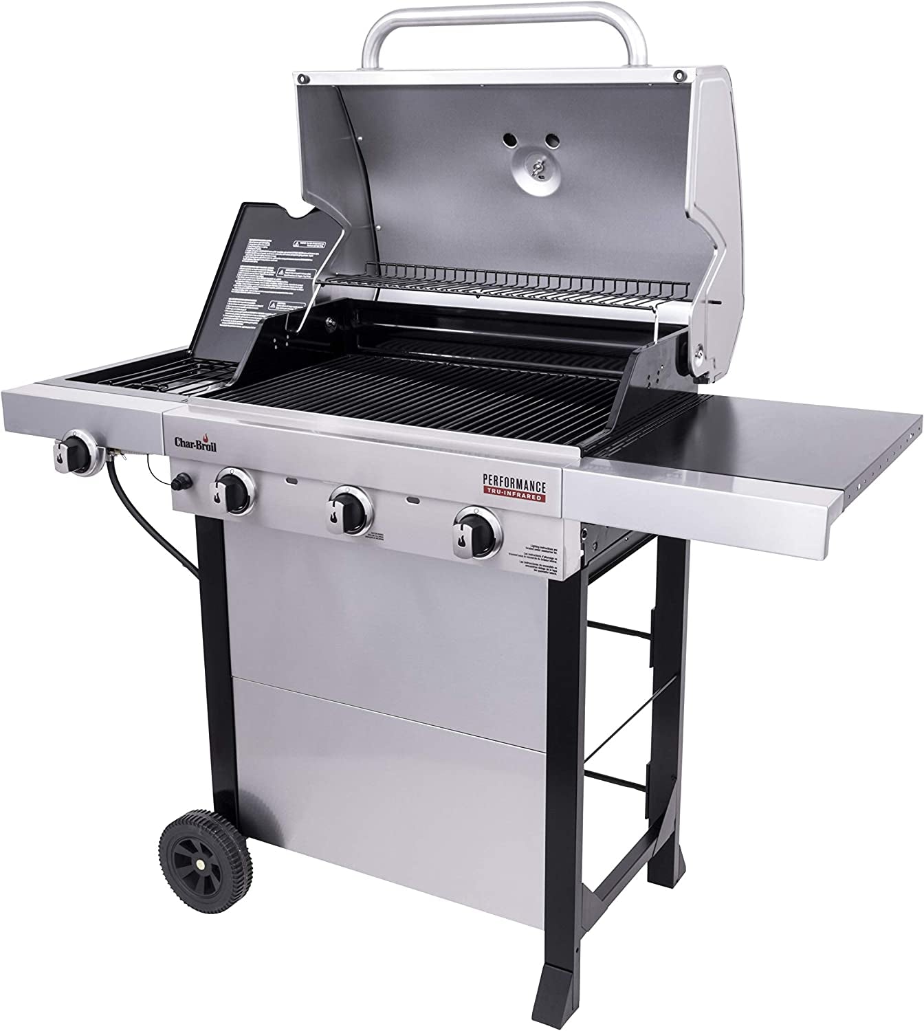 ® Performance Series™ Tru-Infrared Cooking Technology 3-Burner with Side Burner Cart Propane Gas Stainless Steel Grill - 463370719 - Image 6