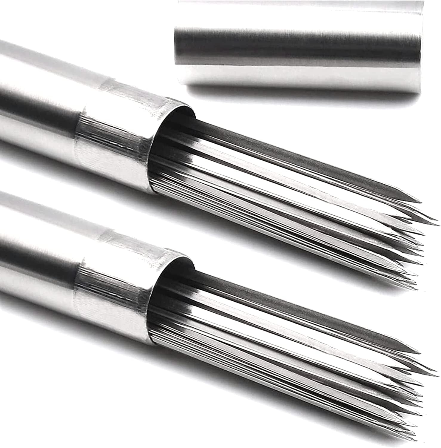 Killer'S Instinct Outdoors Flat Metal Grilling Skewers Wider Thicker Stainless Steel Reusable BBQ Sticks Barbecue Skewers 14''0.16''0.05'' Set of 24 Barbecue Sticks Metal Kebab Skewers for Grilling