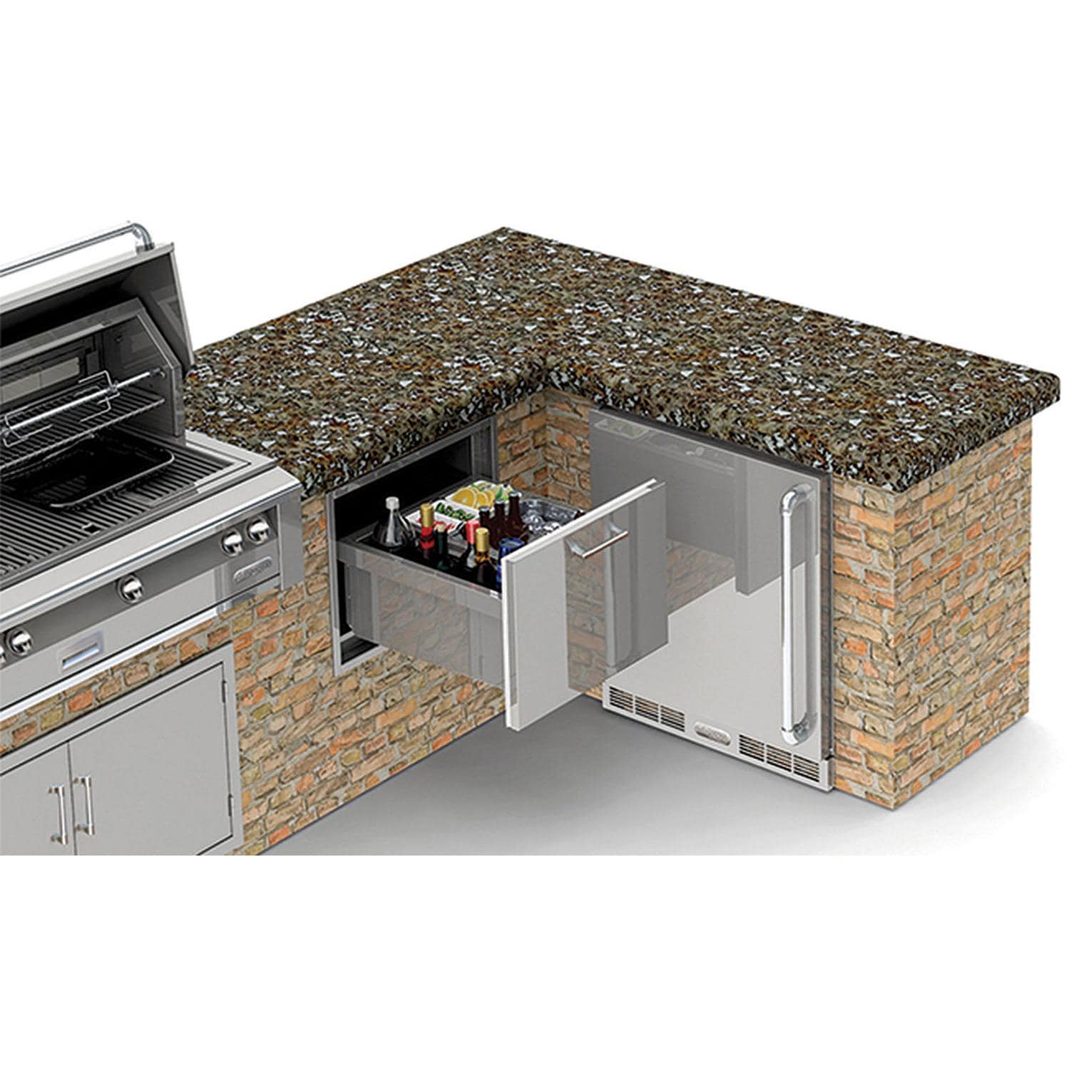 Alfresco: Insulated Undercounter Ice Drawer & Beverage Center - Image 2