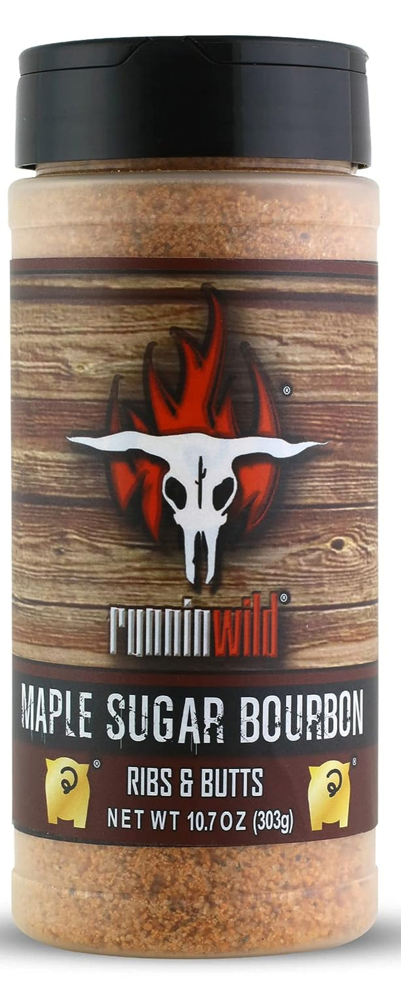 Maple Sugar Bourbon Rub | BBQ Rub for Pork. Bacon. Ham. Butts. Chops and Ribs | Runnin' Wild Foods. 10.7 Ounces