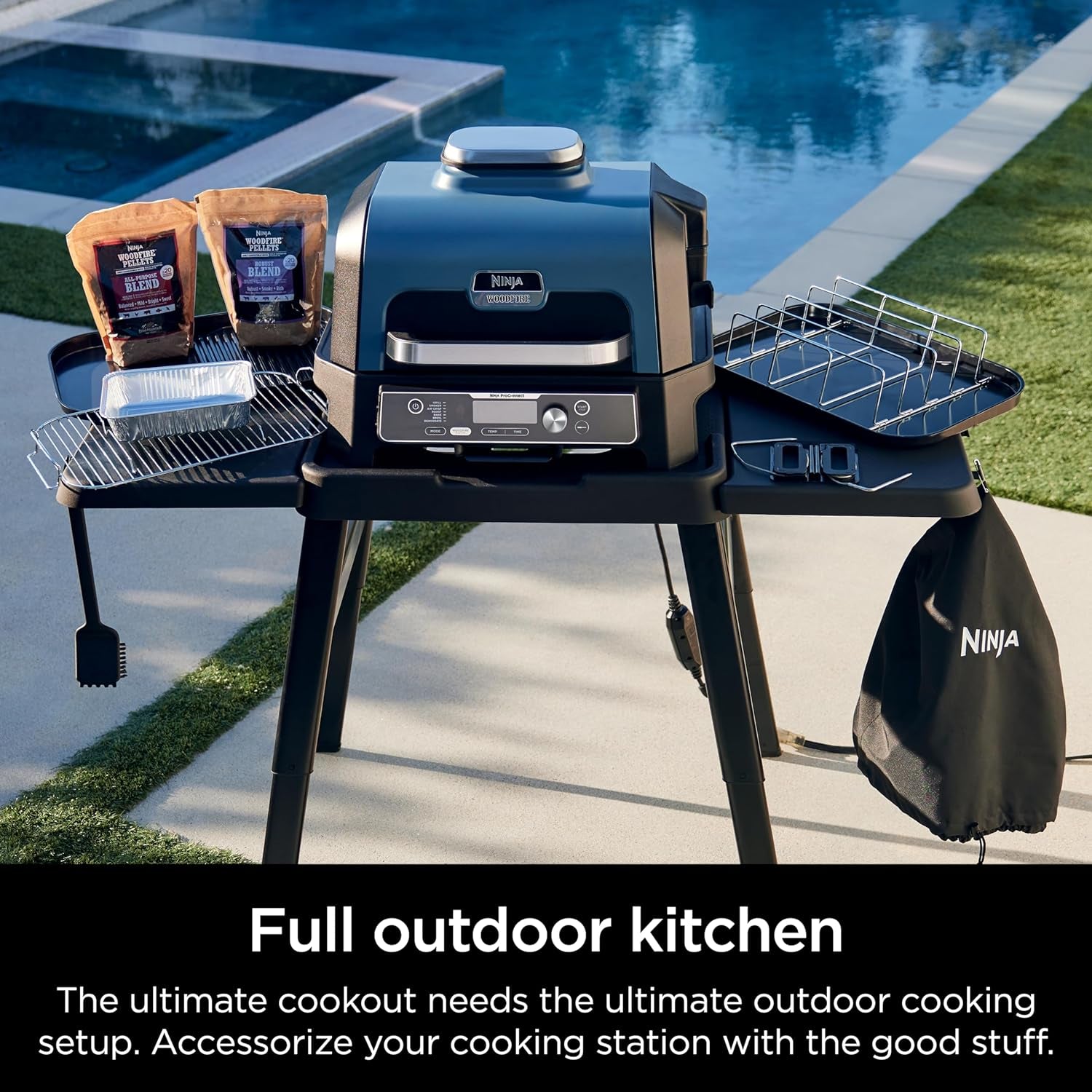 Ninja XSKRACKXL Woodfire Rib Rack. Compatible with OG800 and OG900 Series. Smokes 4 Full Racks of Ribs. Elevates Ribs for All-Around Airflow. Even Bark. Steel. Silver - Image 5