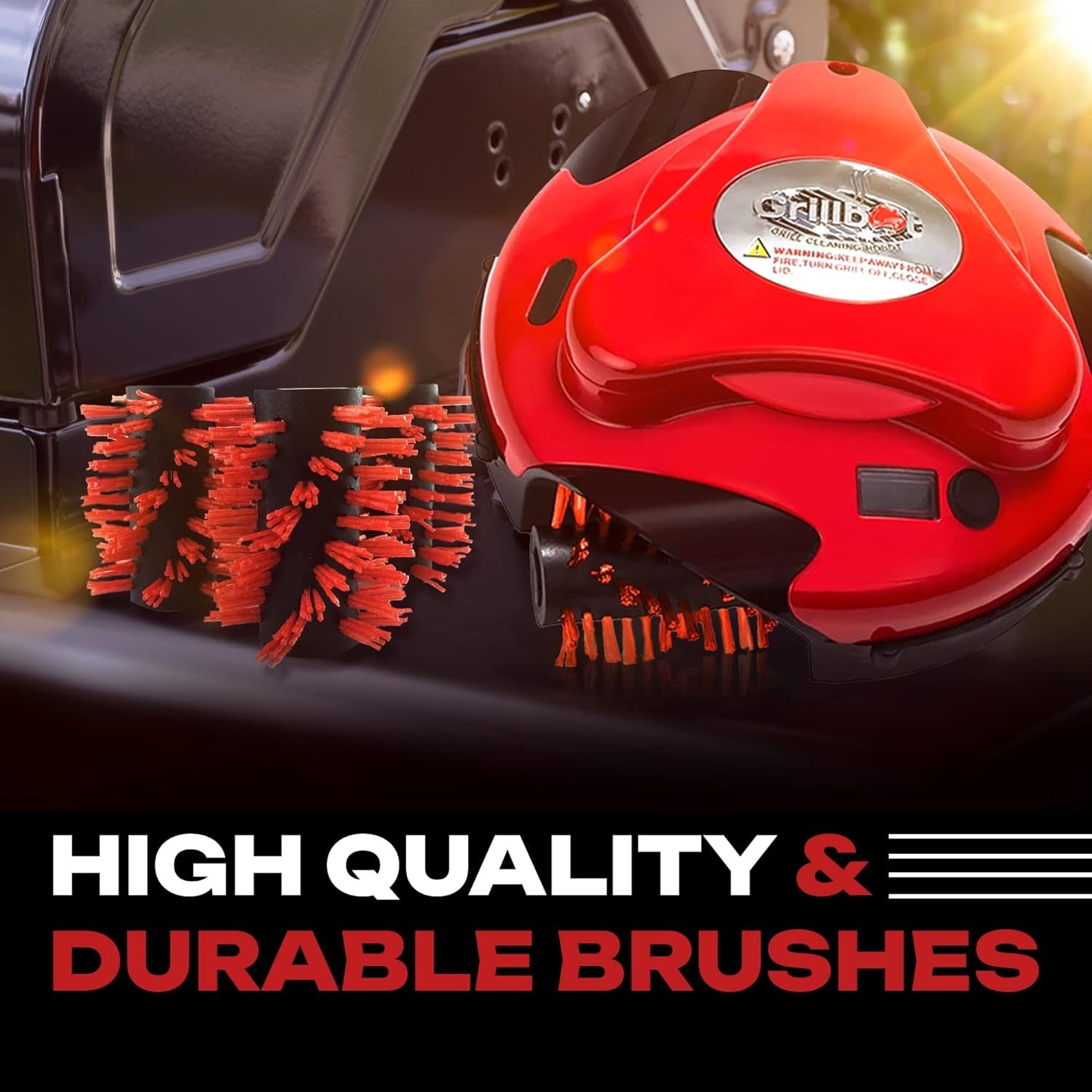 Automatic BBQ Grill Cleaning Robot Replacement Brush - Grill Cleaner Parts. Grilling Accessories. Wire Brush Tool. Metal Brush - Set of 3 Each Stainless Steel. Nylon and Brass Variety Pack - Image 5