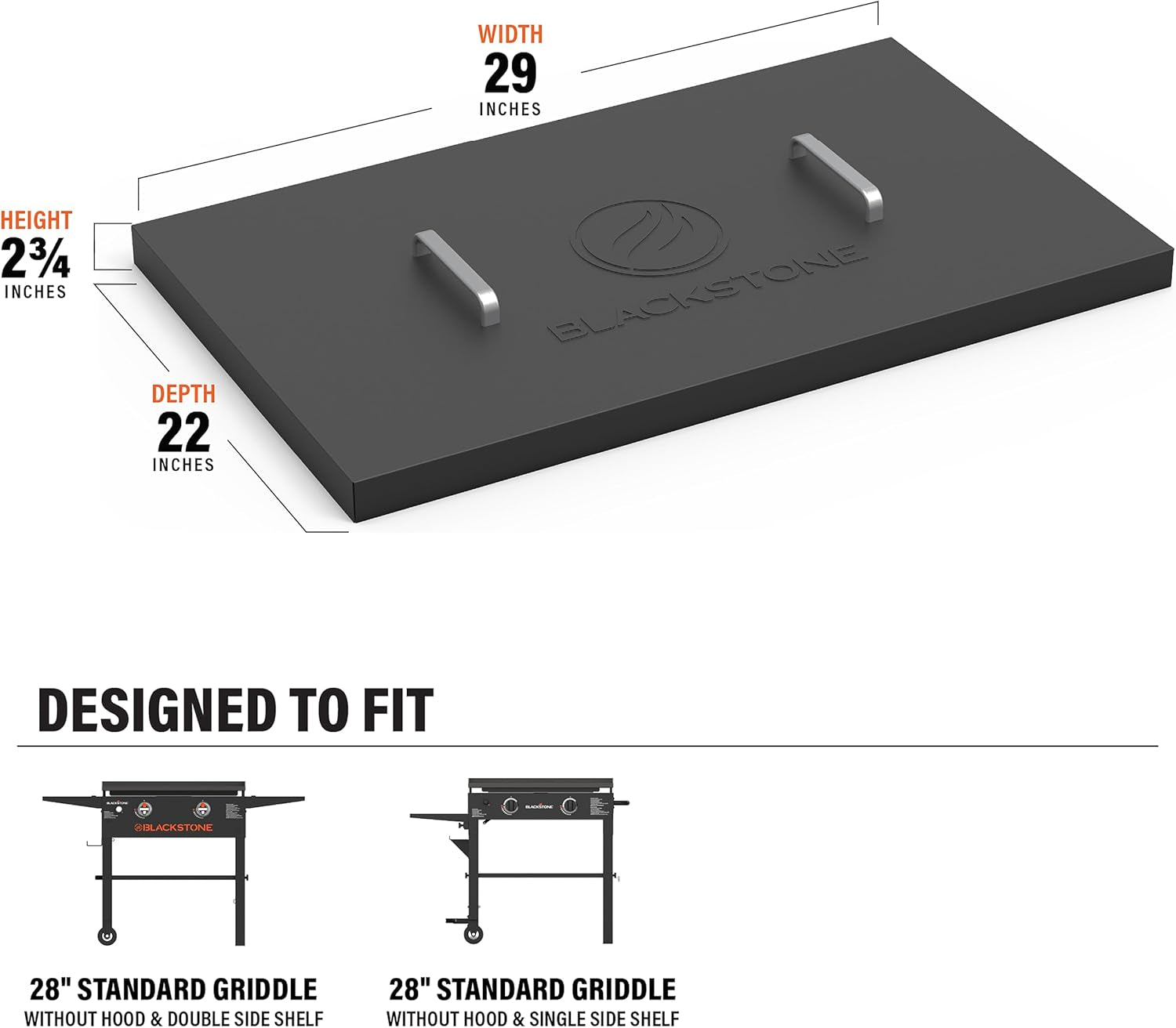 Blackstone 5003 28 Griddle Hard Cover. Powder Coated Steel. Black - Image 3