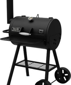 Dyna-Glo Signature Series DGSS443CB-D Heavy-Duty Compact Barrel Charcoal Grill. Black Powder Coat