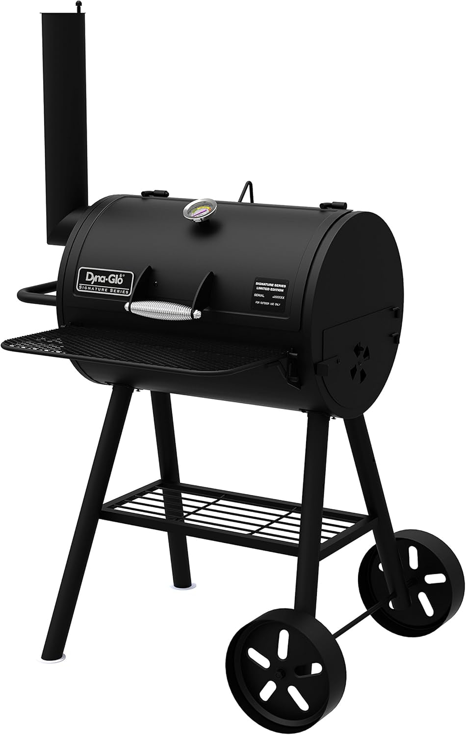 Dyna-Glo Signature Series DGSS443CB-D Heavy-Duty Compact Barrel Charcoal Grill. Black Powder Coat - Image 10