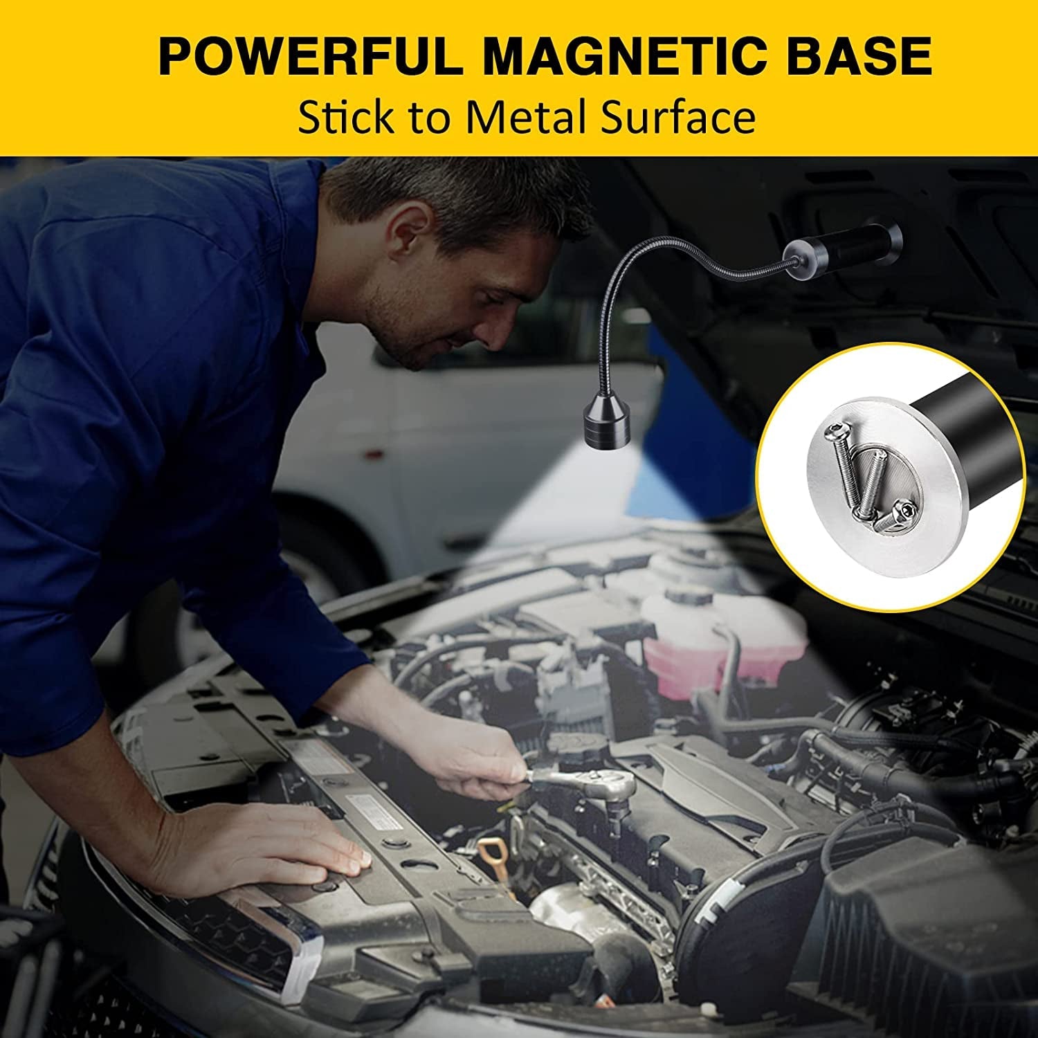 Barbecue Grill Lights. BBQ Accessories for Outdoor Grill with Magnetic Base. Super Bright LED. 360 Degree Flexible Gooseneck. Water and Heat Resistant. Batteries Included - Pack of 2 - Image 6