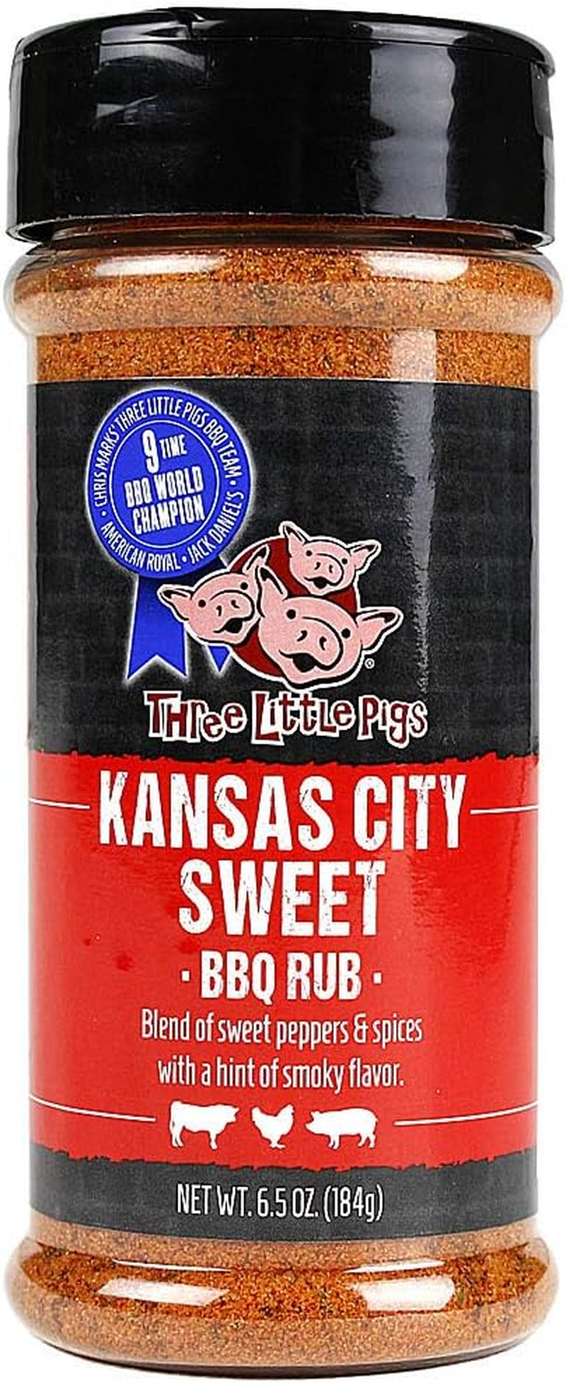 Three Little Pigs Kansas City Sweet Rub 6.5 Ounce
