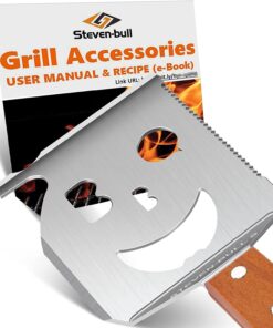 STEVEN-BULL S Grill Spatula for Outdoor Grill. 7-In-1 BBQ Spatula for Grill. 17 Inch Long Barbecue Tool. Perfect BBQ Gifts for Men (Color Box Packaging)
