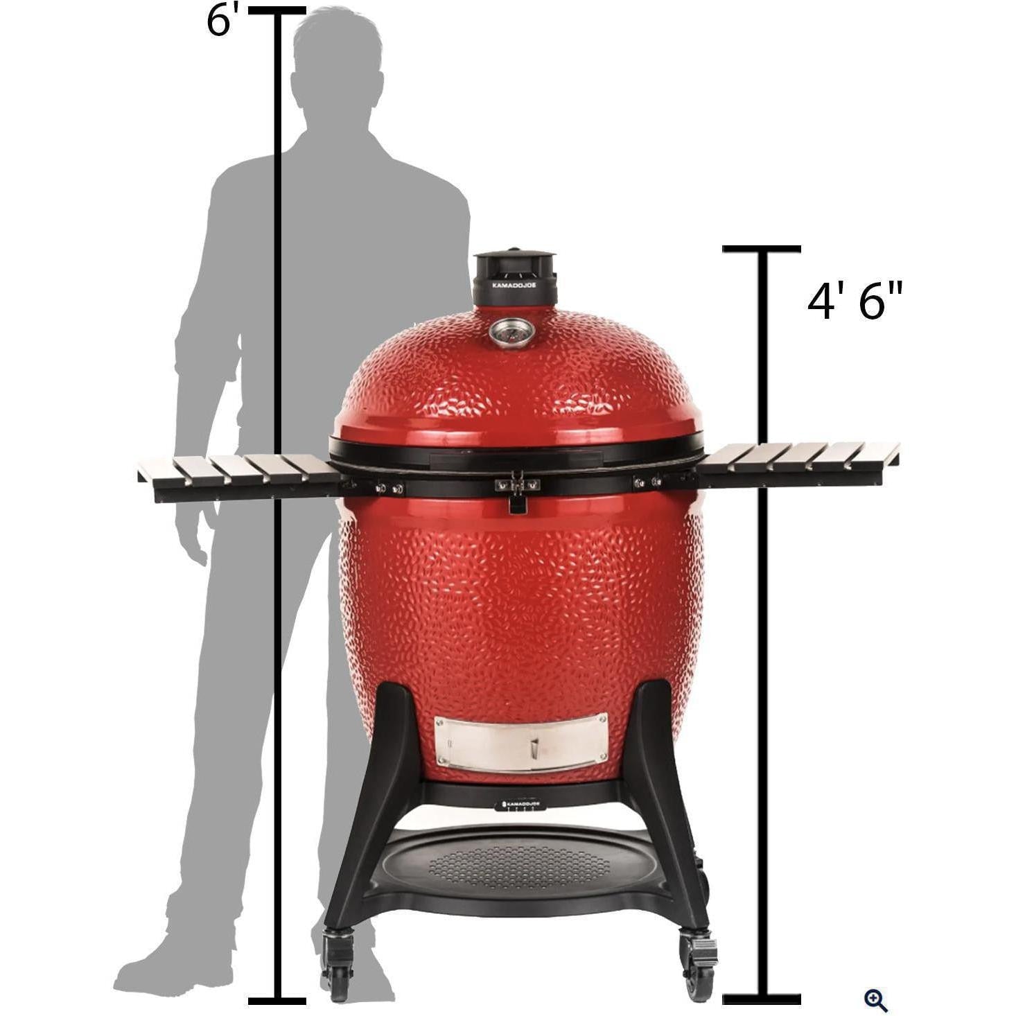 Kamado Joe: Big Joe III w/ Cart. Hyperbolic Insert. Aluminum Side Shelves. Heat Def. D&C. Tools - Image 2