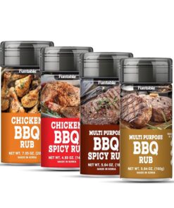Chicken BBQ Spicy Rubs 4.93 OZ + Chicken BBQ Mild Rubs 7.05 OZ + Multi Purpose BBQ Spicy Rubs 5.64 OZ + Multi Purpose BBQ Rubs 5.64 OZ