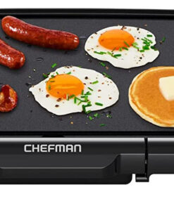 Chefman XL Electric Griddle with Removable Temperature Control. Immersible Flat Top Grill. Burger. Eggs. Pancake Griddle. Nonstick Extra Large Cooking Surface. Slide Out Drip Tray. 10 X 20 Inch