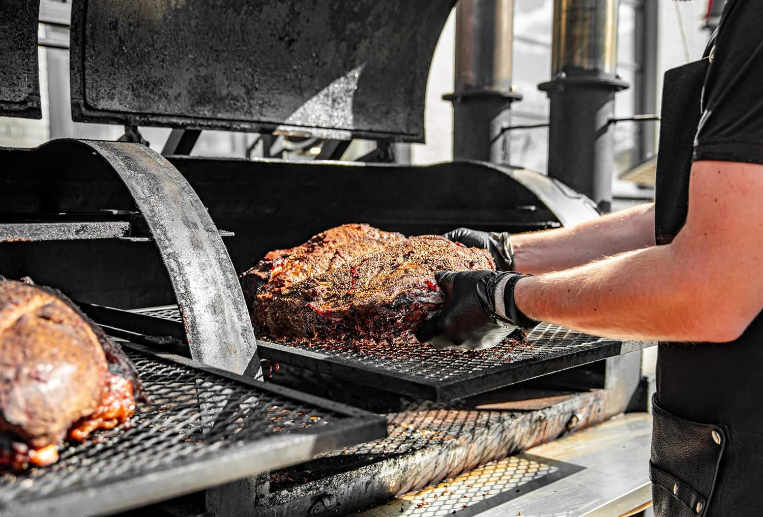 BBQ Gloves 4 Cotton Glove Liners and 100 Disposable Gloves Washable Cotton Liners Powder Latex Free Nitrile Gloves - Image 8