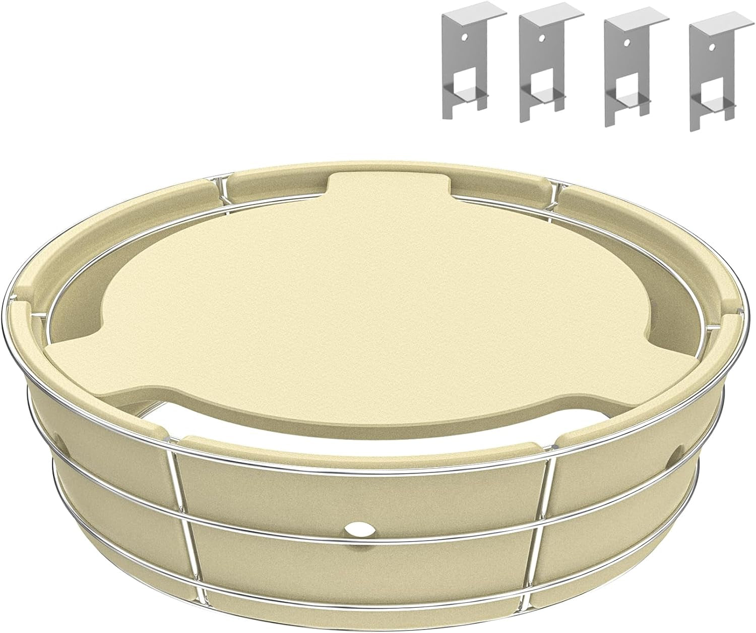 Charkettle Charcoal Firebox Kit. Ceramic Basket with Heat Deflector Compatible with Weber 22-Inch Kettle Charcoal Grills - Image 9