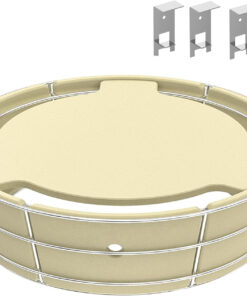 Charkettle Charcoal Firebox Kit. Ceramic Basket with Heat Deflector Compatible with Weber 22-Inch Kettle Charcoal Grills