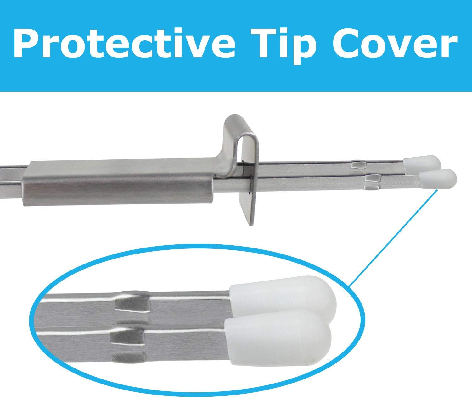 Blue Donuts 10 Pack Kabob Skewers for Grilling 17 Inch – Kabob Skewers with Push Bar. Stainless Steel Skewers with Comfortable Handle Grip. BBQ Grilling Accessories - Image 6