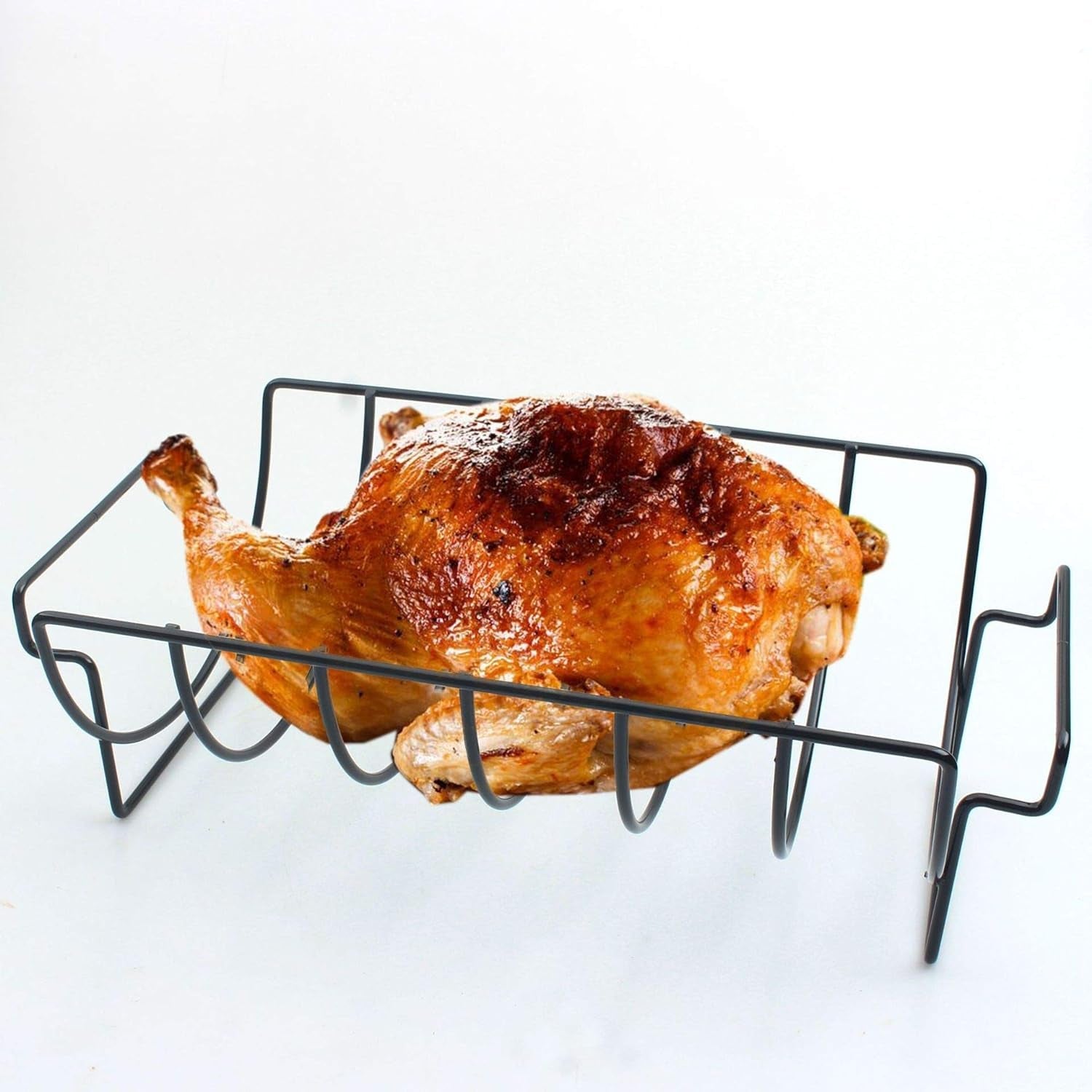 KUNANG BBQ Rib Racks for Smoking.Turkey Roasting Rack Roast Rack Dual Purpose Fit for Smoker.Oven and Grill - Image 8
