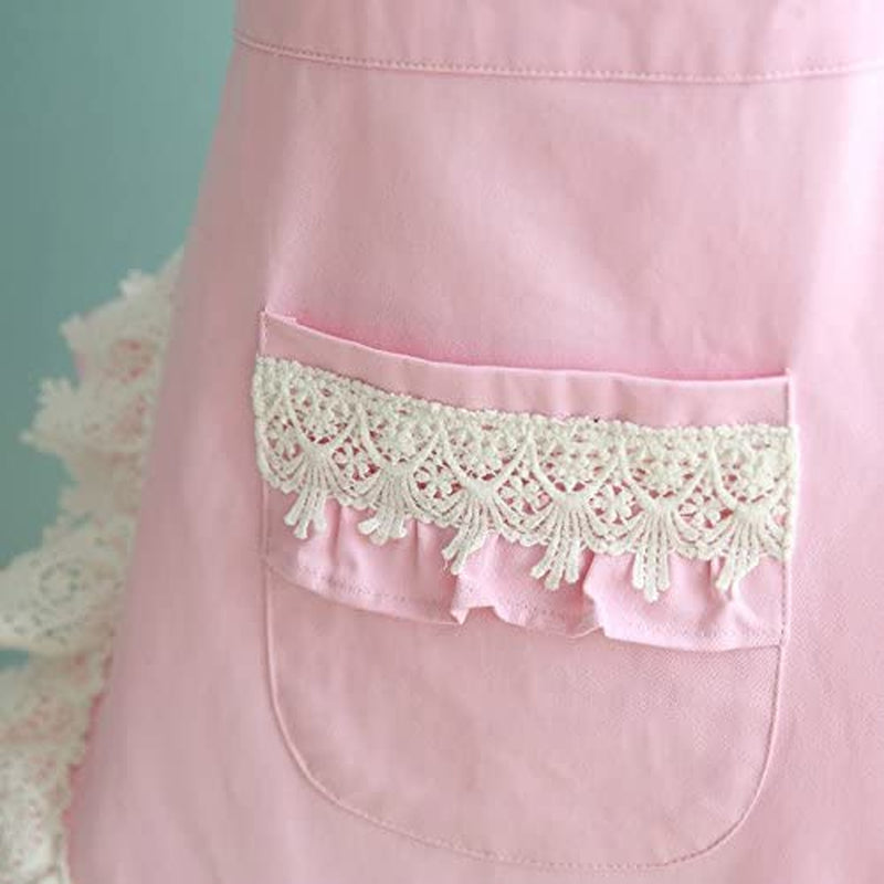 Lovely Home Work Adjustable Apron Cake Kitchen Cooking Women Girls Aprons with Pocket for Gift. Pink - Image 4