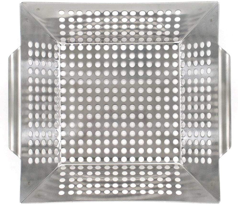 Mr. Bar-B-Q 06034Y Stainless Steel Vegetable Grill Basket | Perfect for Cooking Crispy Vegetables. Fish. and Meats on the Grill or BBQ | Built in Handles | Great for Cookouts and Camping - Image 2