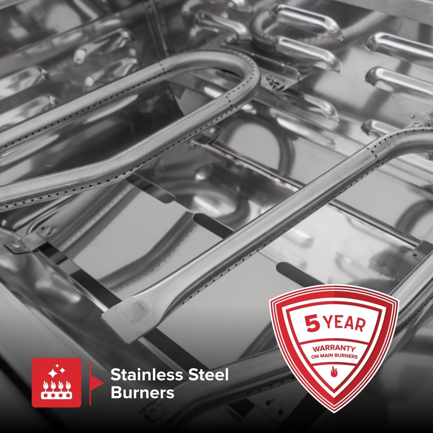 Nexgrill Stainless Steel 2-Burner Portable Gas Grill with Locking Lid. Folding Legs. 20.000 Btus. 251 SQ in Cooking Space. Tabletop Grill for Camping. Outdoor Cooking. Patios. and More - 820-0007GE - Image 5