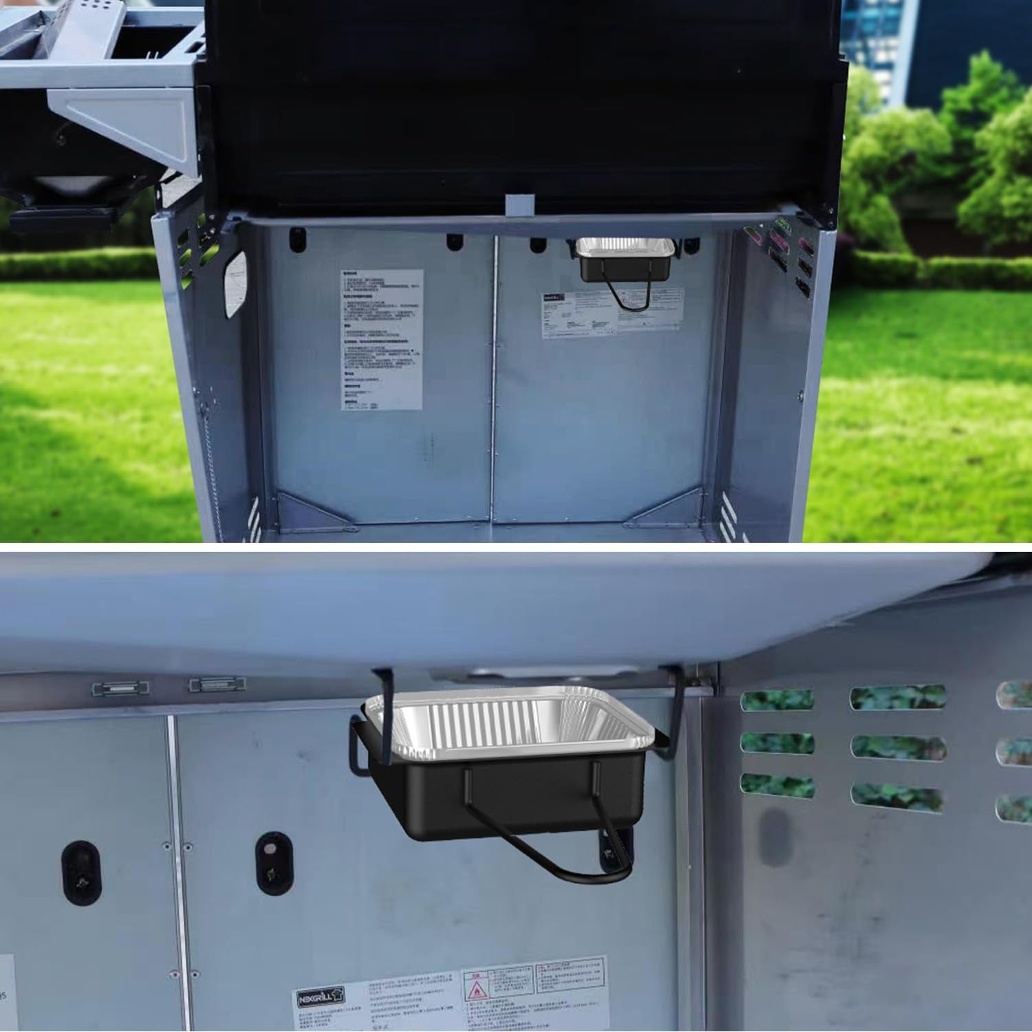 GARNETIN Nexgrill Grill Drip Pan & Grease Catcher Cup for 720-0830H.D/EH. 720-0882A. 720-0888/N Models - Holder Drip Tray with 15 Aluminum Foil Liners - Image 2