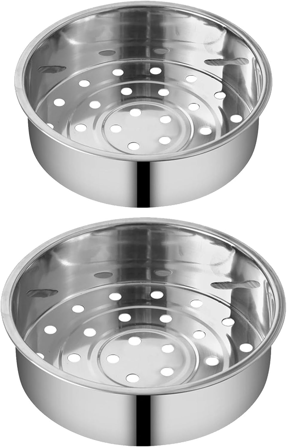 2Pcs Stainless Steel Steamer Basket Set – Round Tray Rack for Rice Cooker. Warmer & Kitchen Cooking (Veggies. Fish. Meat) - Image 8